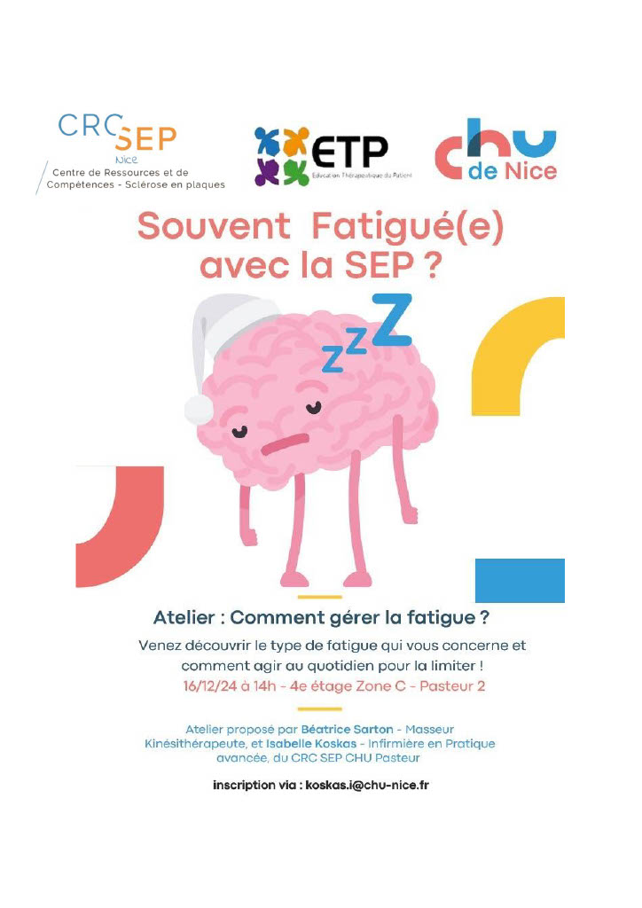 Atelier ETP : Souvent fatigué(e) avec la SEP ?
