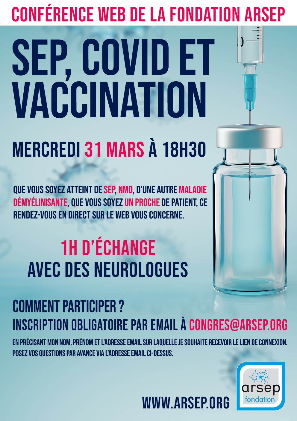 REPLAY DISPONIBLE Conférence Web : SEP, COVID ET VACCINATION