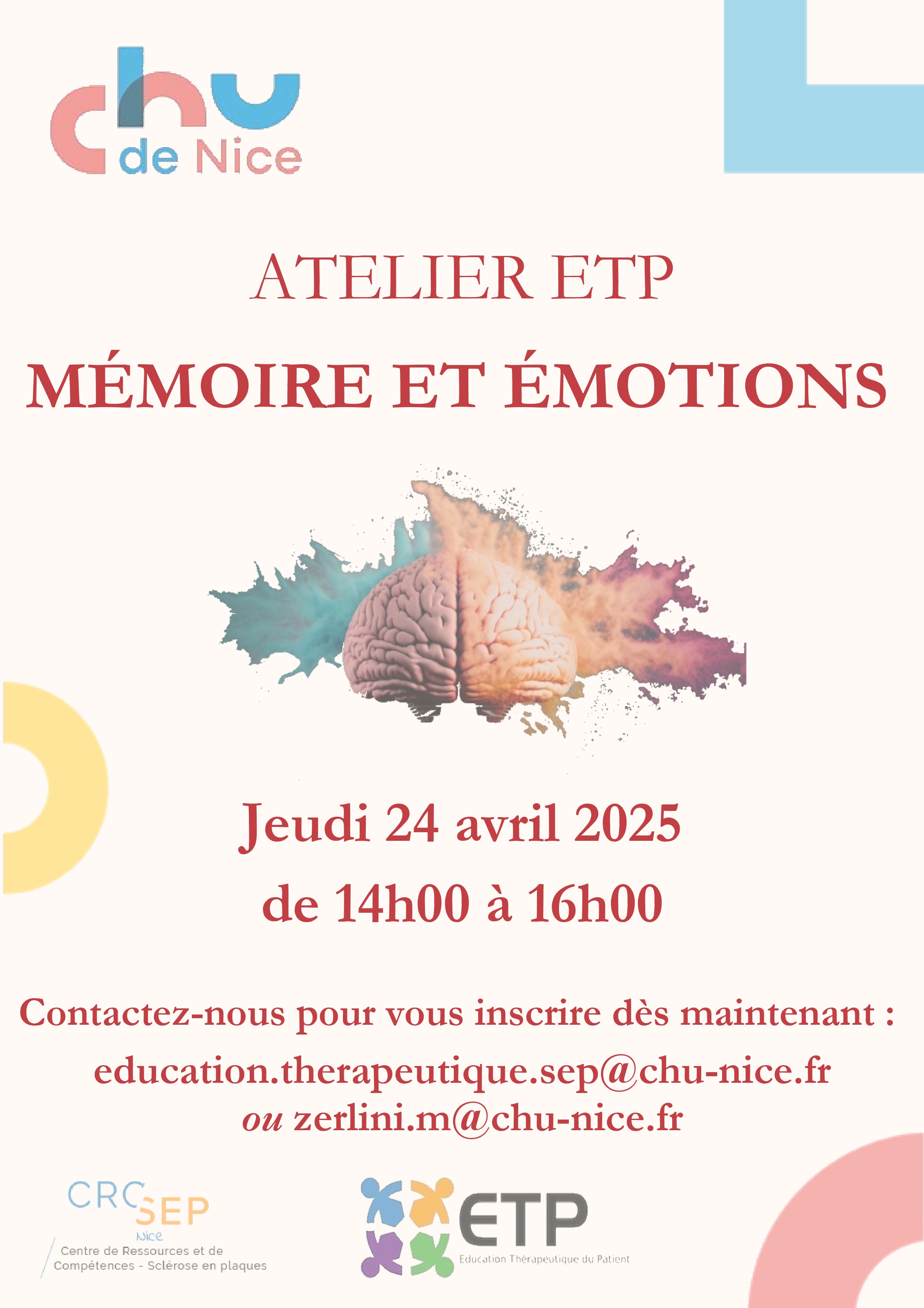 Atelier d'Education Thérapeutique: Mémoire et Emotions