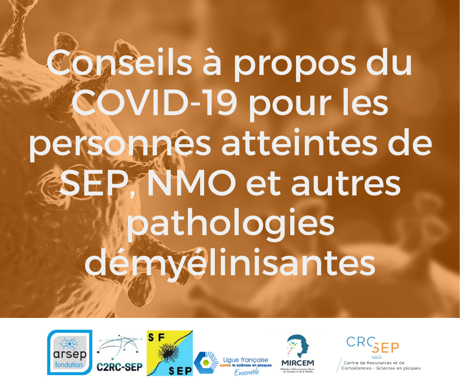 [26/03/2020] Conseils à propos du Covid-19 (coronavirus) pour les personnes atteintes de Sclérose en Plaques, NMO et autres pathologies démyélinisantes