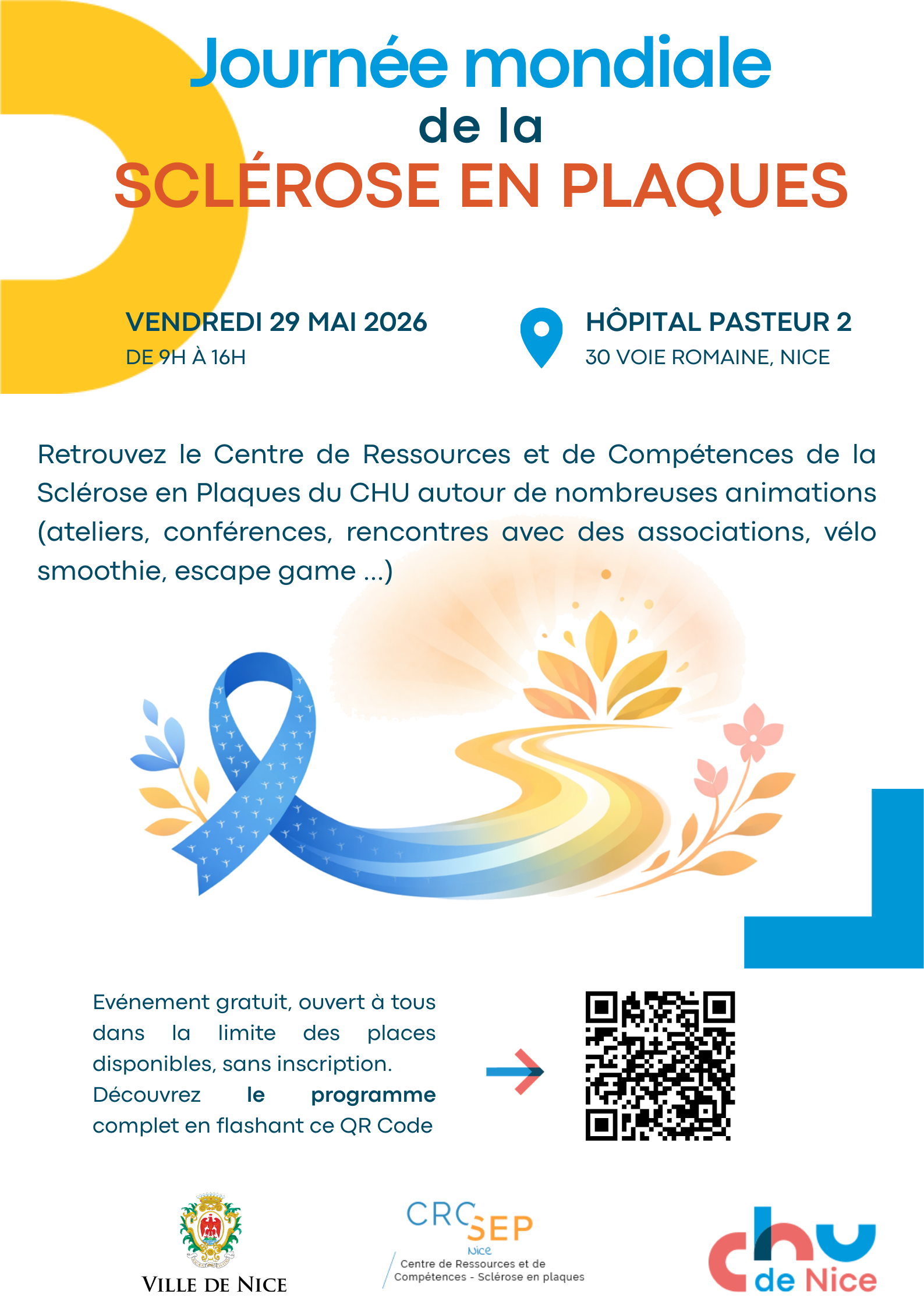 Journée mondiale de la Sclérose en Plaques - 29 mai 2026