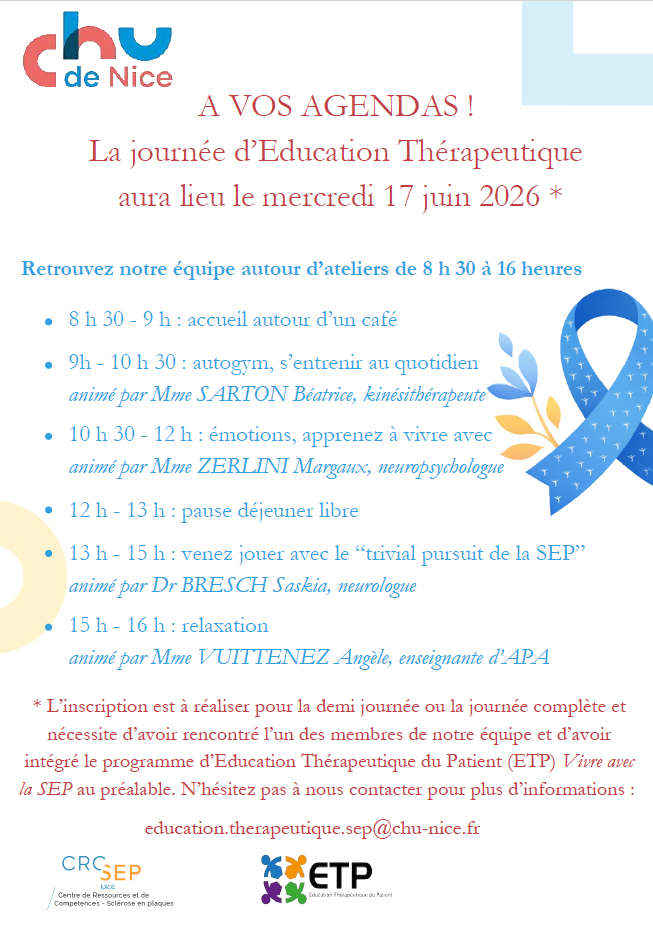 Journée d'Education Thérapeutique le 17 juin 2026