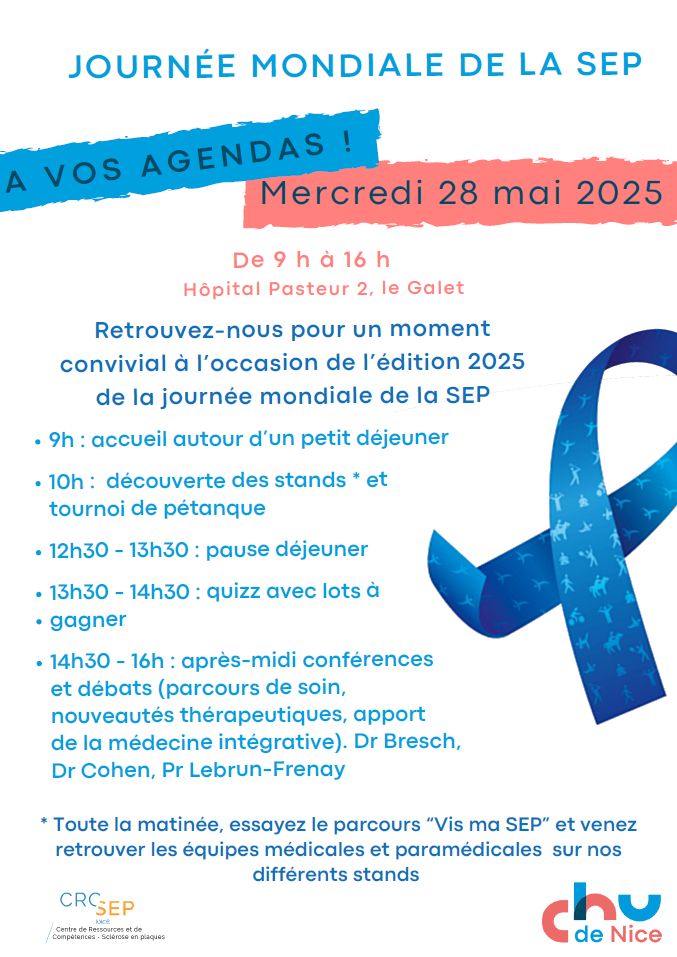 Save the date ! Journée mondiale de la SEP 2025